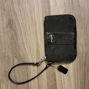 Coach Small Black Wristlet
